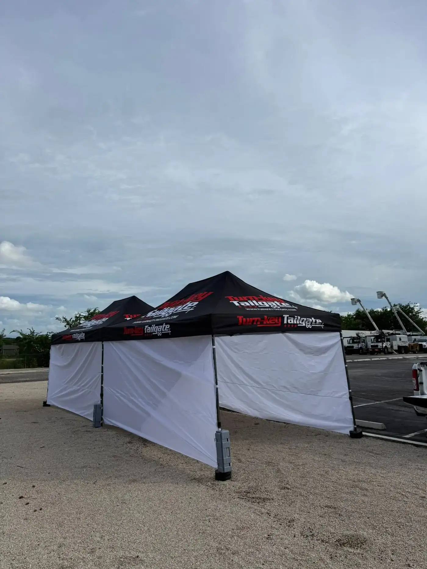 Canopies with sidewalls for weather