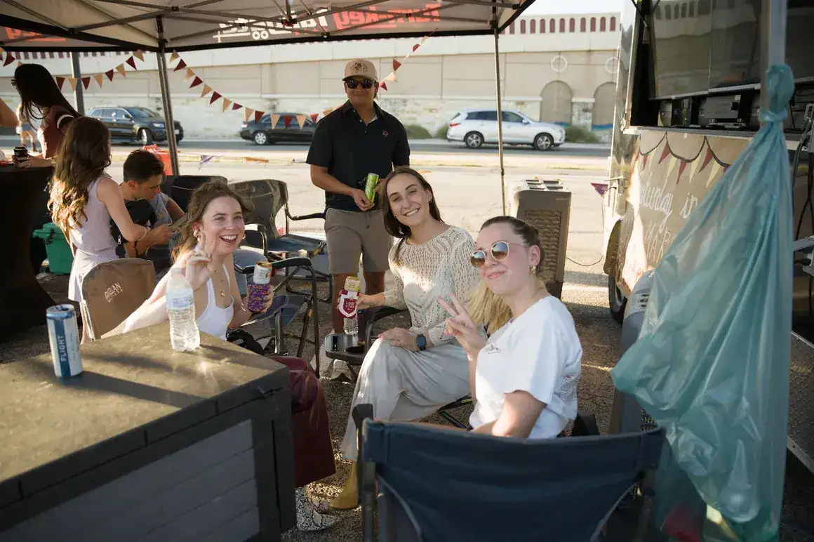 The Turnkey Tents & Events crew at an event in New Braunfels